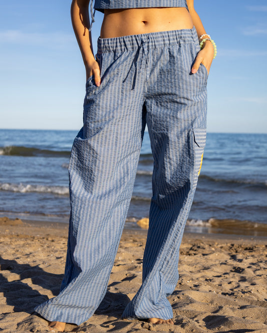 PANTALÓN de rayas - Azul