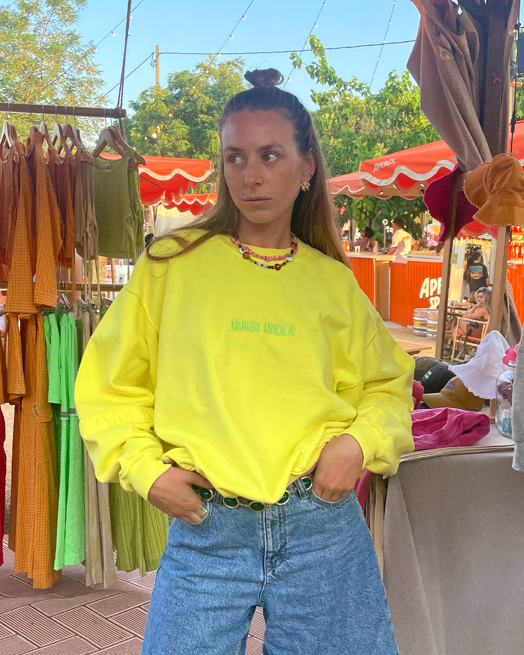 LIME - Oversized Washed Sweatshirt