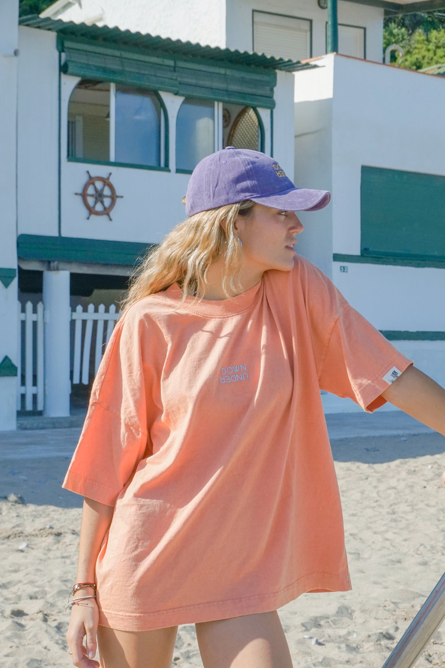 ORANGE WASHED TEE - Camiseta manga corta