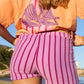 Striped Shorts - La Marinera Pink
