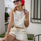 TOP de rayas - Beige