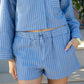 SHORT - Azul de rayas