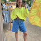 LIME - Oversized Washed Sweatshirt