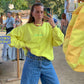 LIME - Oversized Washed Sweatshirt