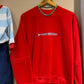 RED - Oversized Washed Sweatshirt