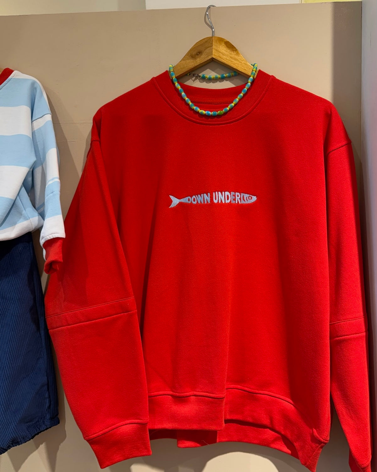 RED - Oversized Washed Sweatshirt