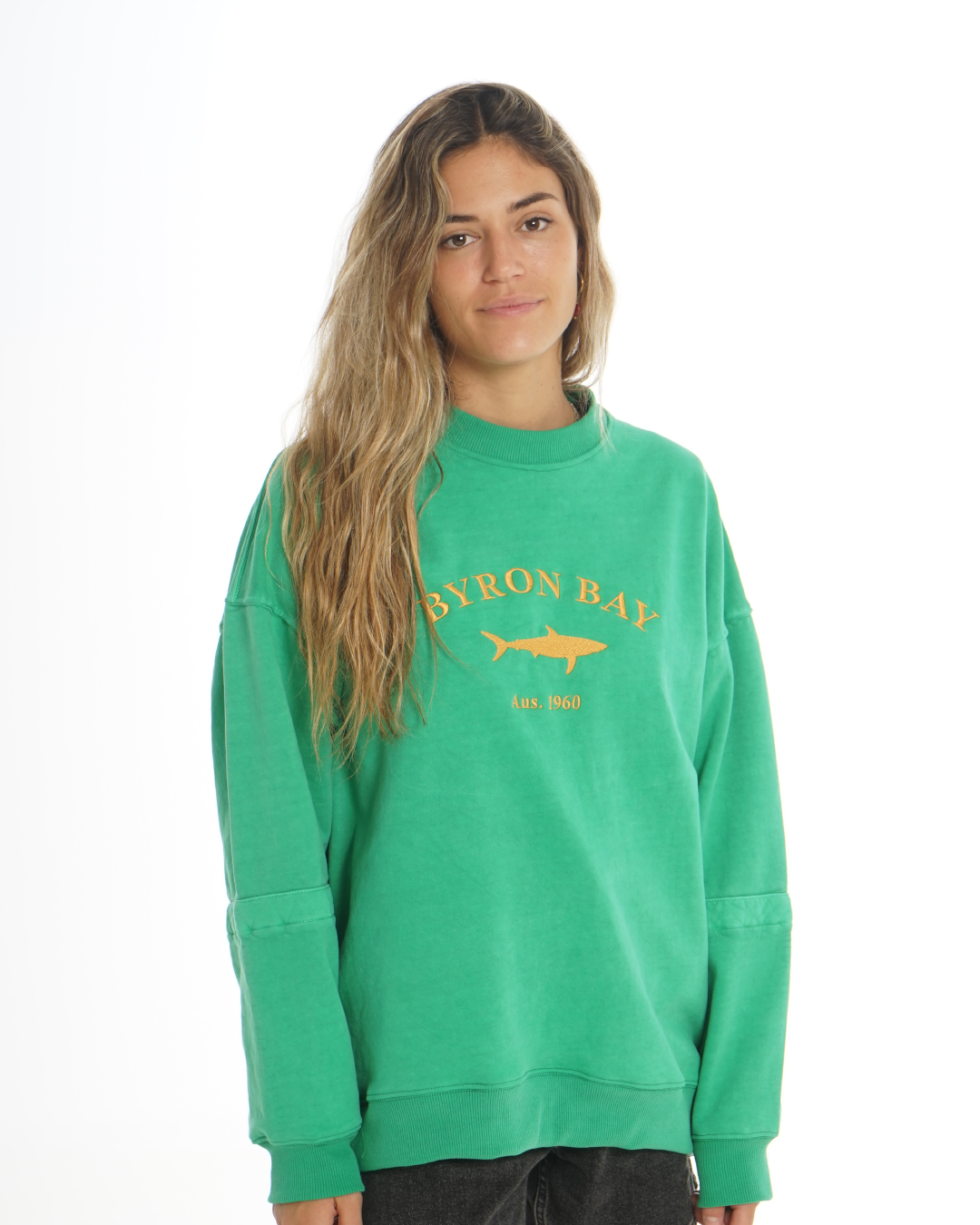 BYRON BAY Verde - Oversized Washed Sweatshirt